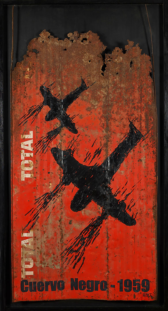 cuervo-negro-obra-de-kike-ortega-sobre-bidon